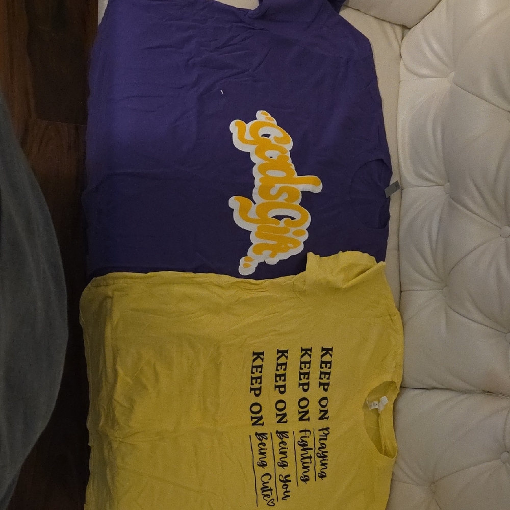 Bella Canvas Purple Tee with Yellow Script Logo